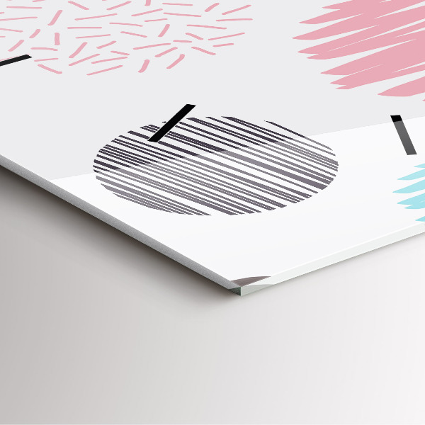 Pendule carrée en verre Motif géométrique