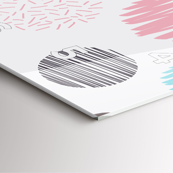 Pendule carrée en verre Motif géométrique