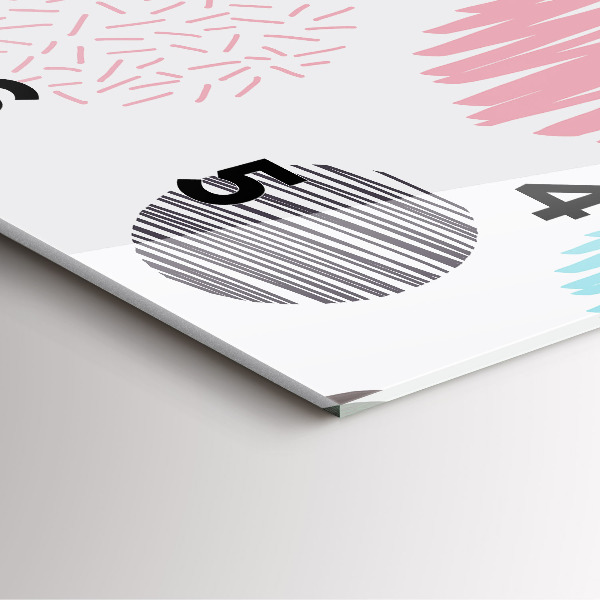 Pendule carrée en verre Motif géométrique