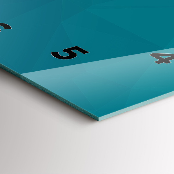 Pendule carrée en verre Abstraction de la mer