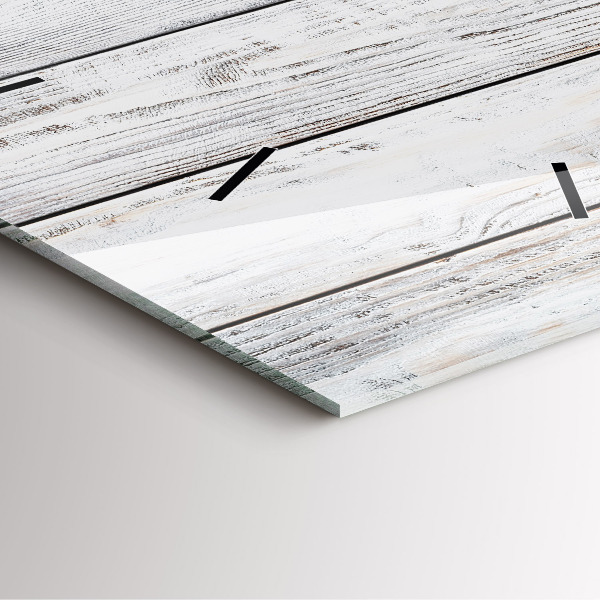 Pendule carrée en verre planches peintes