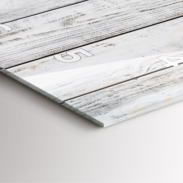 Pendule carrée en verre planches peintes