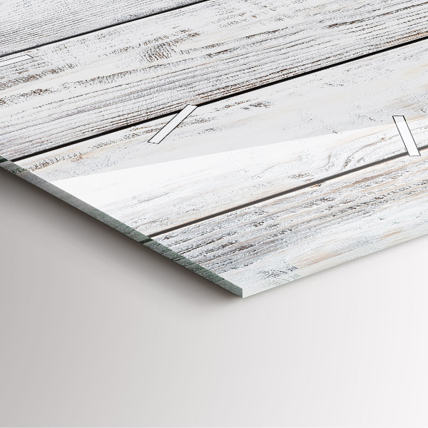 Pendule carrée en verre planches peintes