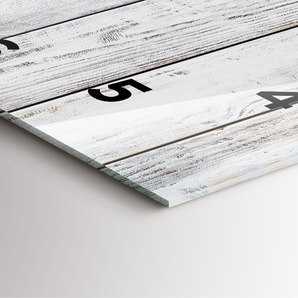 Pendule carrée en verre planches peintes