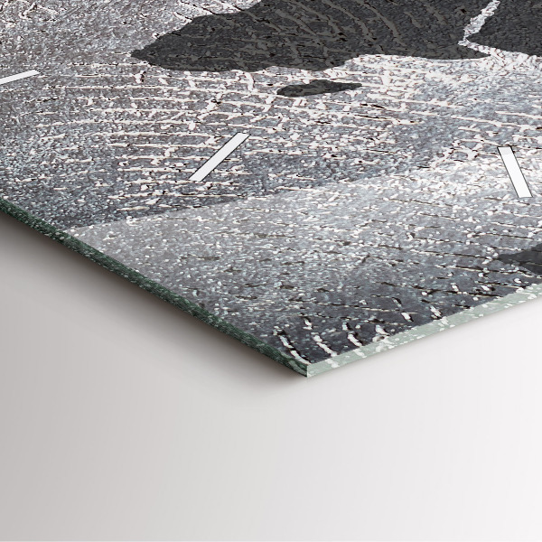 Pendule carrée en verre Carte du monde en béton