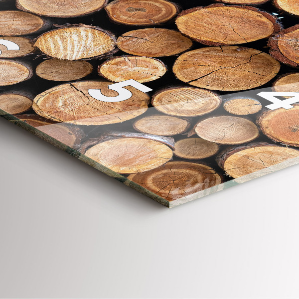 Pendule carrée en verre cernes des arbres