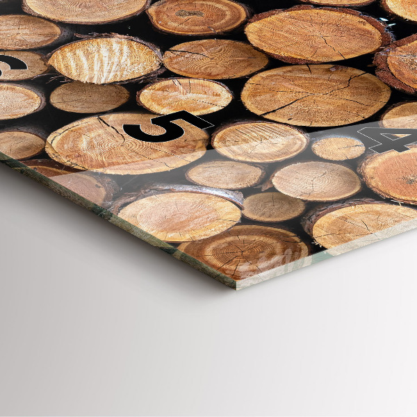 Pendule carrée en verre cernes des arbres