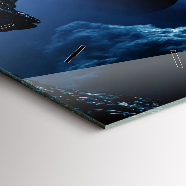 Pendule carrée en verre Grande Galaxie