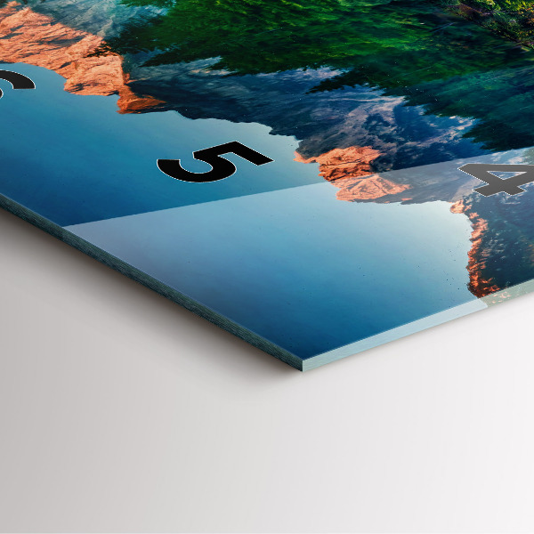 Pendule carrée en verre Paysage lacustre