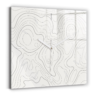 Pendule carrée en verre 'Taches d''abstraction'