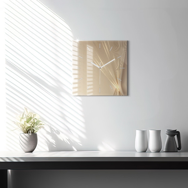 Pendule carrée en verre Lumière abstraite