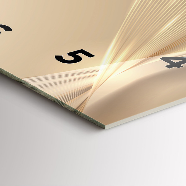 Pendule carrée en verre Lumière abstraite