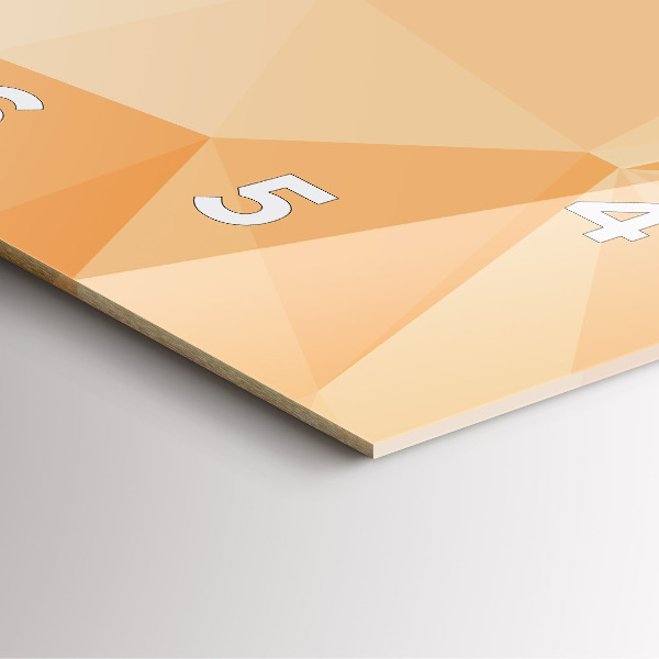 Pendule carrée en verre 'Triangles d''abstraction'