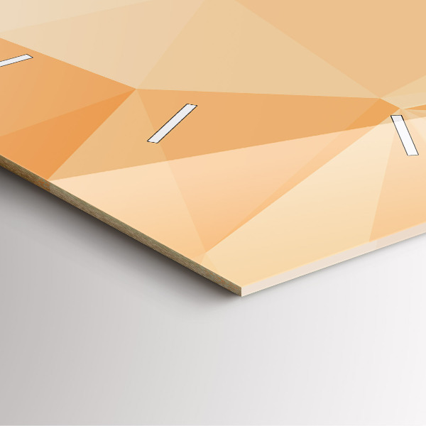 Pendule carrée en verre 'Triangles d''abstraction'