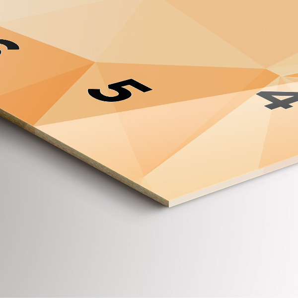 Pendule carrée en verre 'Triangles d''abstraction'