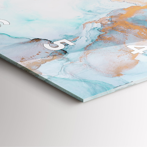 Pendule carrée en verre Peinture abstraite