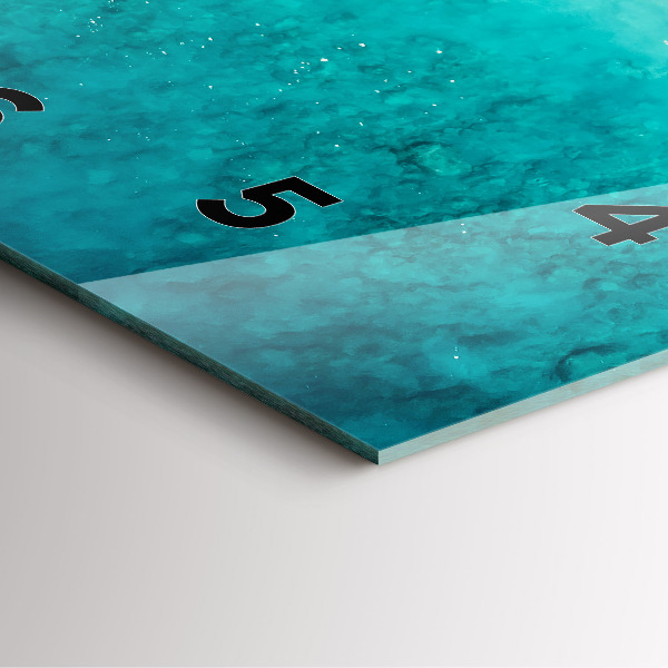 Pendule carrée en verre Plage de sable de mer