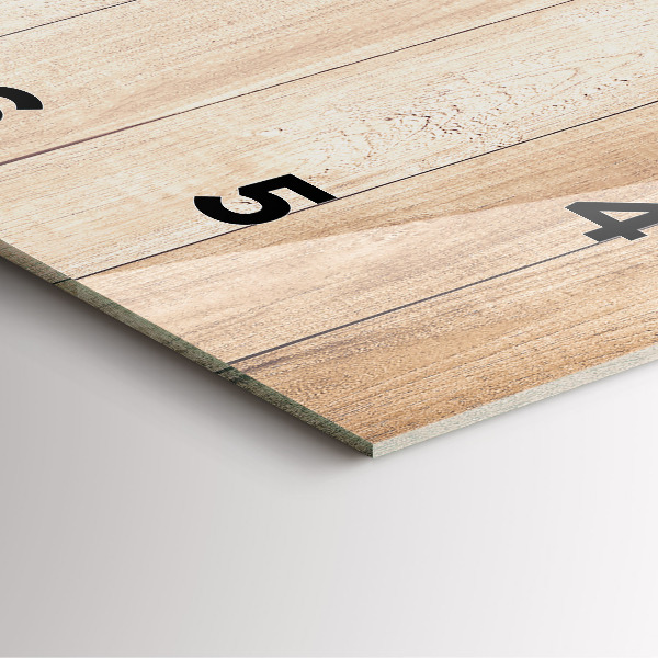 Pendule carrée en verre Texture bois