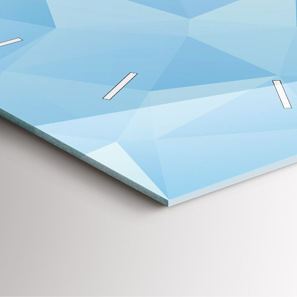 Pendule carrée en verre Triangles abstraits