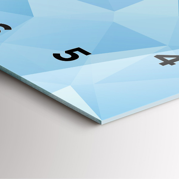 Pendule carrée en verre Triangles abstraits