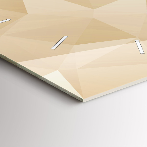 Pendule carrée en verre Triangles abstraits