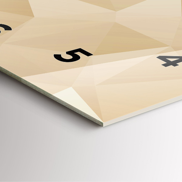 Pendule carrée en verre Triangles abstraits