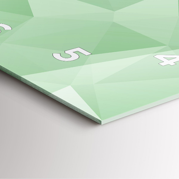 Pendule carrée en verre Triangles abstraits