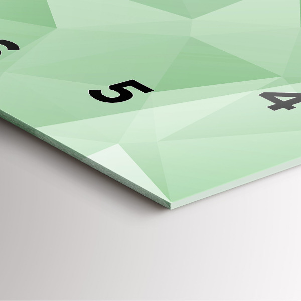 Pendule carrée en verre Triangles abstraits