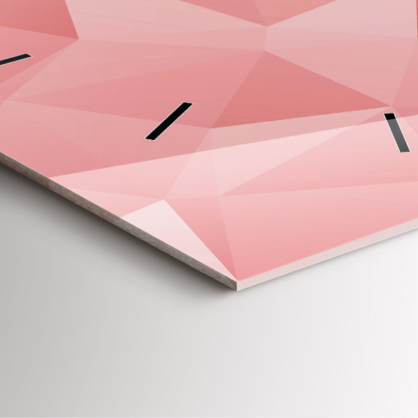 Pendule carrée en verre Triangles abstraits