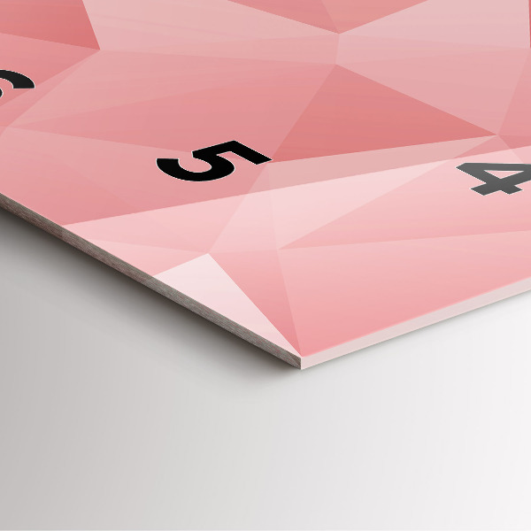 Pendule carrée en verre Triangles abstraits