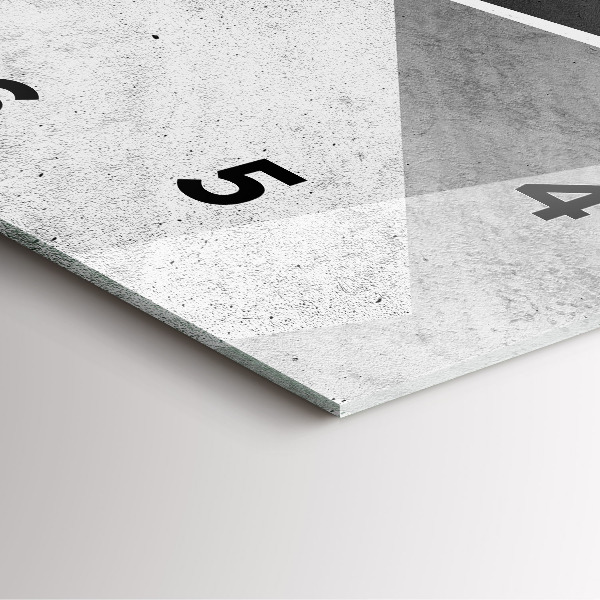 Pendule carrée en verre 'Triangles d''abstraction'