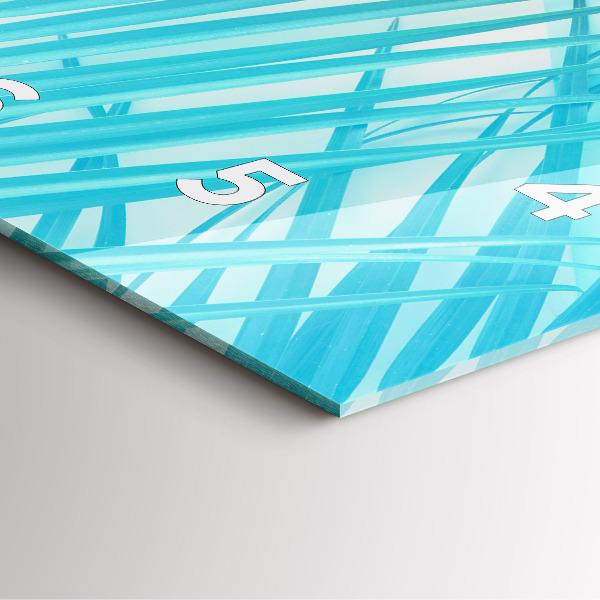 Pendule carrée en verre Palmier tropical