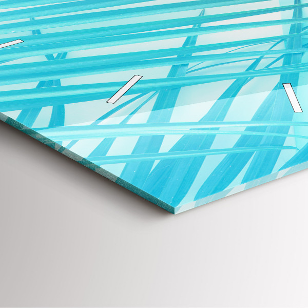 Pendule carrée en verre Palmier tropical