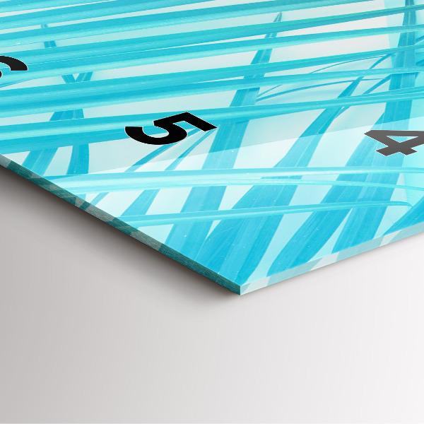 Pendule carrée en verre Palmier tropical