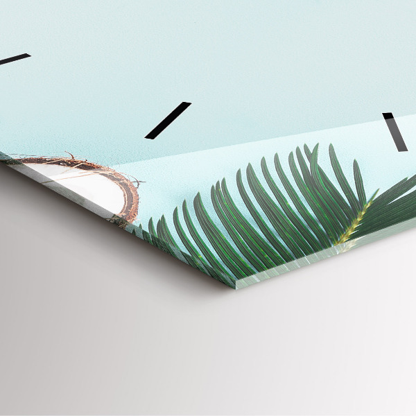 Pendule carrée en verre 'Composition d''été'