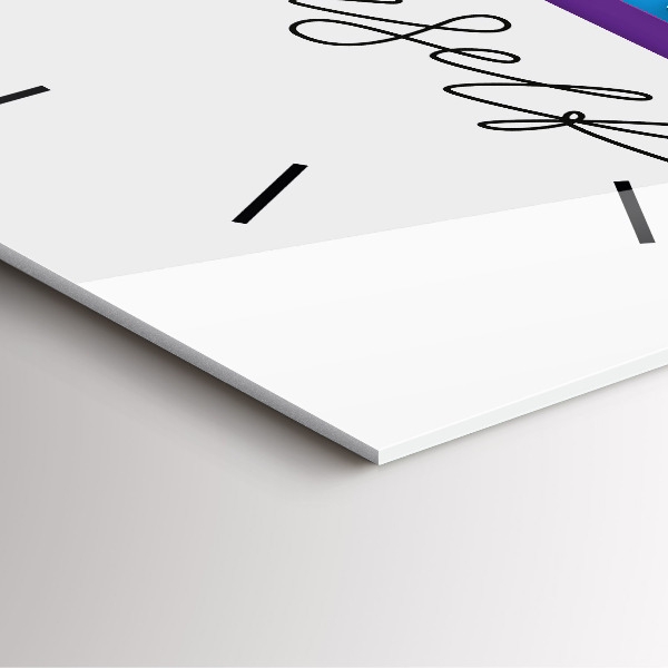 Pendule carrée en verre 'L''inscription Sois toi-même'