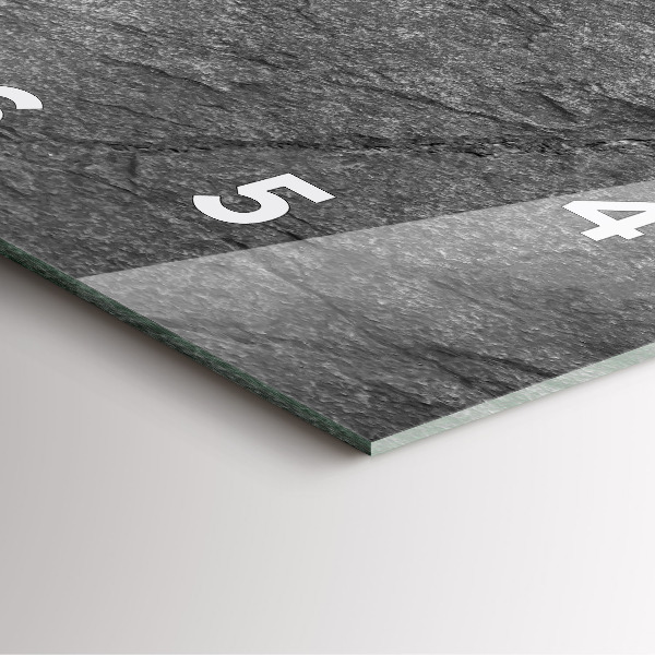 Pendule carrée en verre Roche volcanique