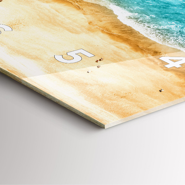 Pendule carrée en verre gens de la plage de la mer