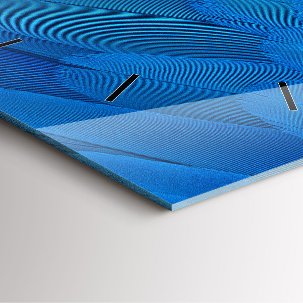 Pendule carrée en verre 'Plume d''oiseau'