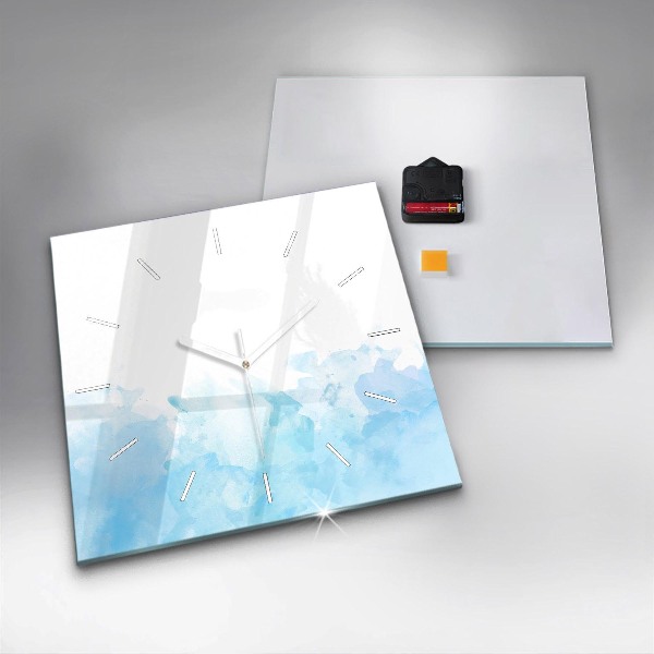 Pendule carrée en verre Taches peintes