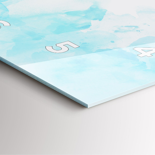 Pendule carrée en verre Taches peintes