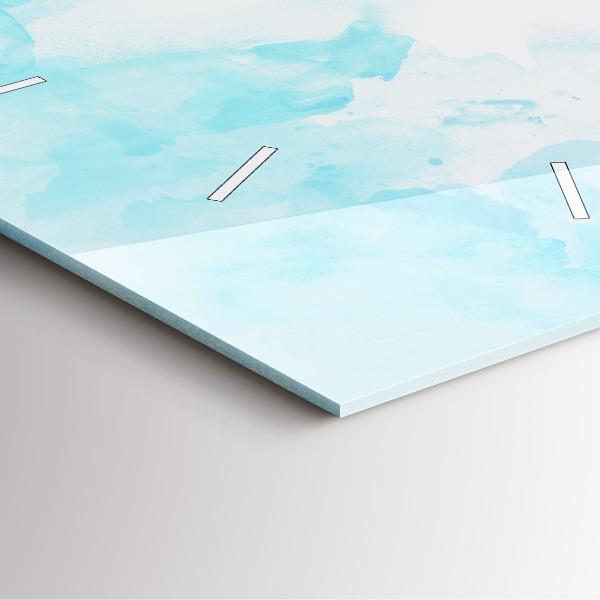 Pendule carrée en verre Taches peintes