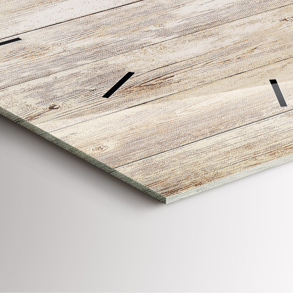 Pendule carrée en verre Panneaux en bois