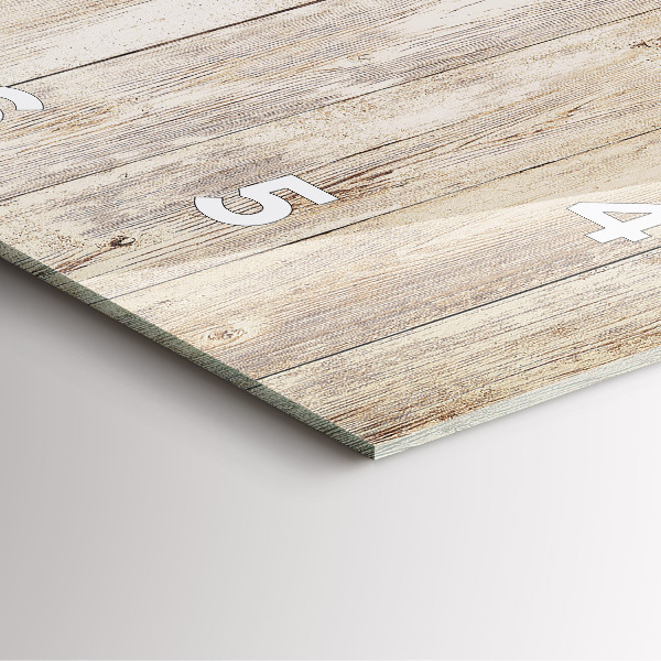 Pendule carrée en verre Panneaux en bois