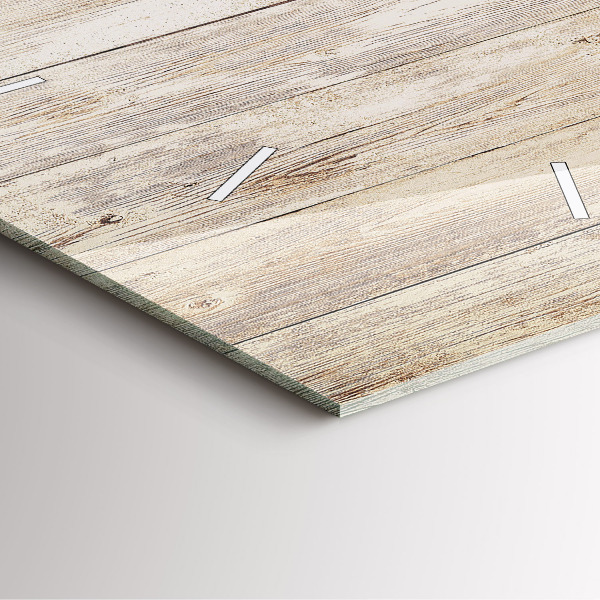 Pendule carrée en verre Panneaux en bois