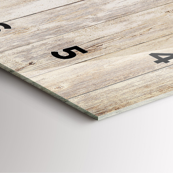 Pendule carrée en verre Panneaux en bois