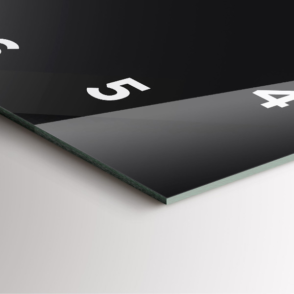 Pendule carrée en verre Motif de mur sombre