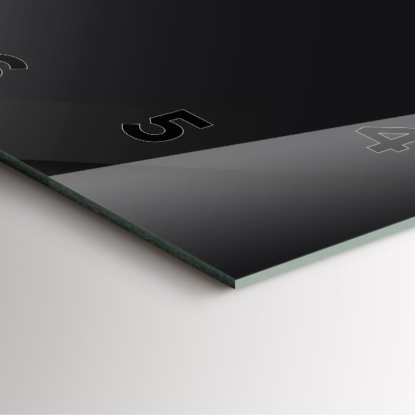 Pendule carrée en verre Motif de mur sombre