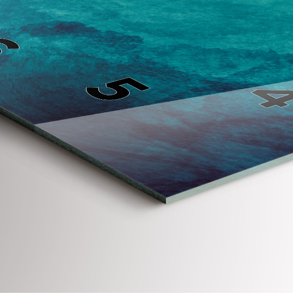 Pendule carrée en verre 'Profondeur d''abstraction'