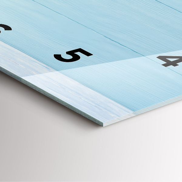 Pendule carrée en verre Planche pour enfants